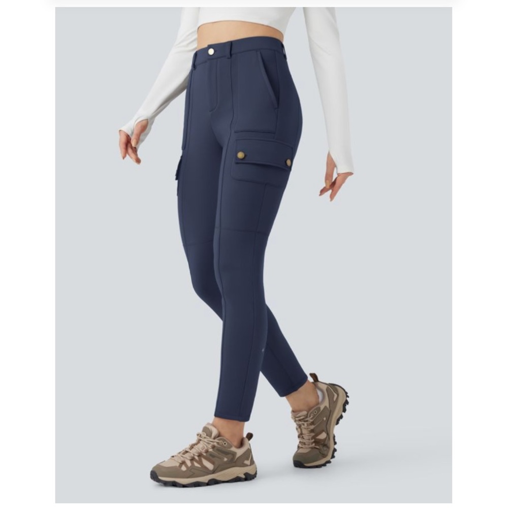 HALARA Mood Indigo Ankle Cargo Pants women’s L, NWT